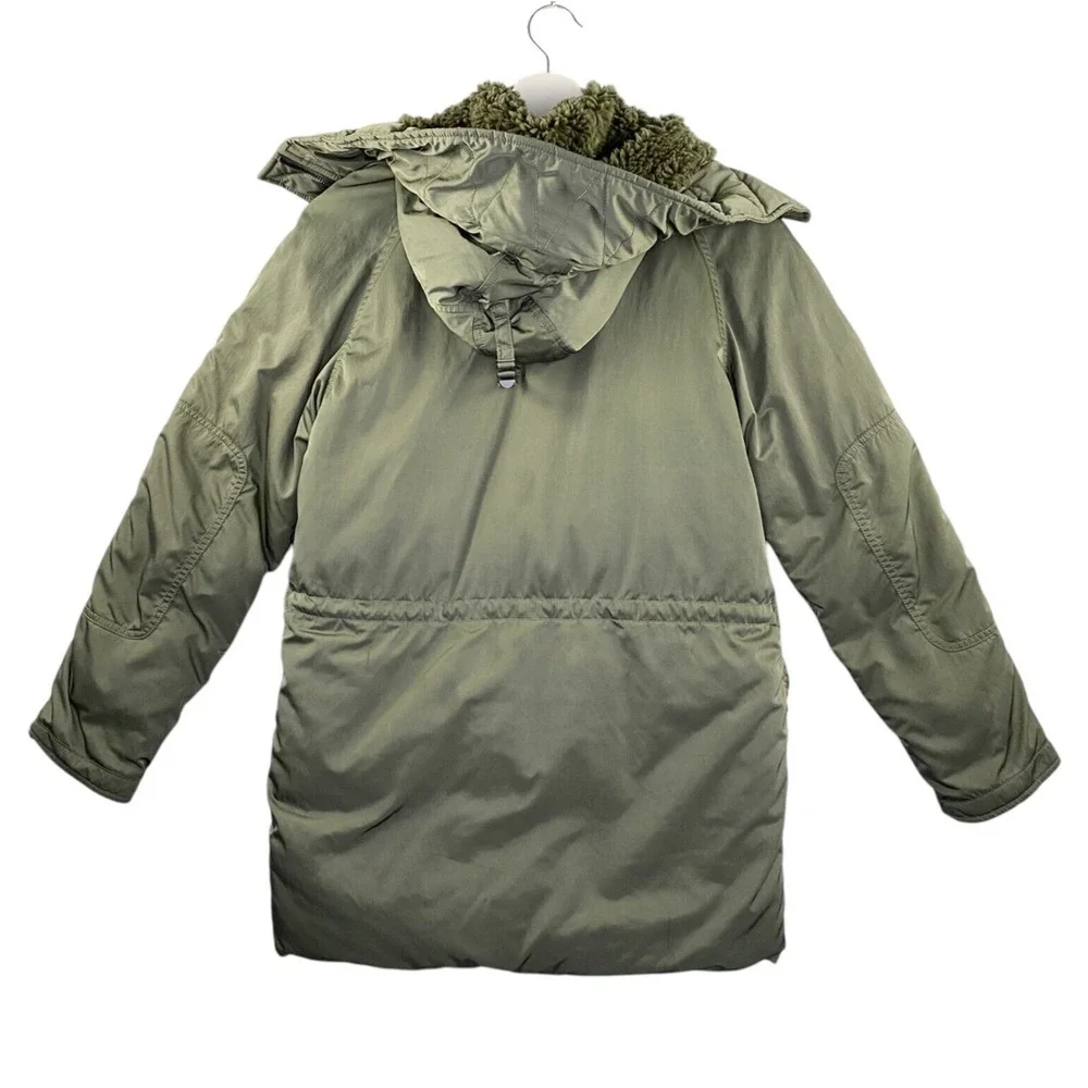 Ralph Lauren Denim & Supply Jacket Medium Green Military Down Sherpa Lined Hood - Picture 2 of 16